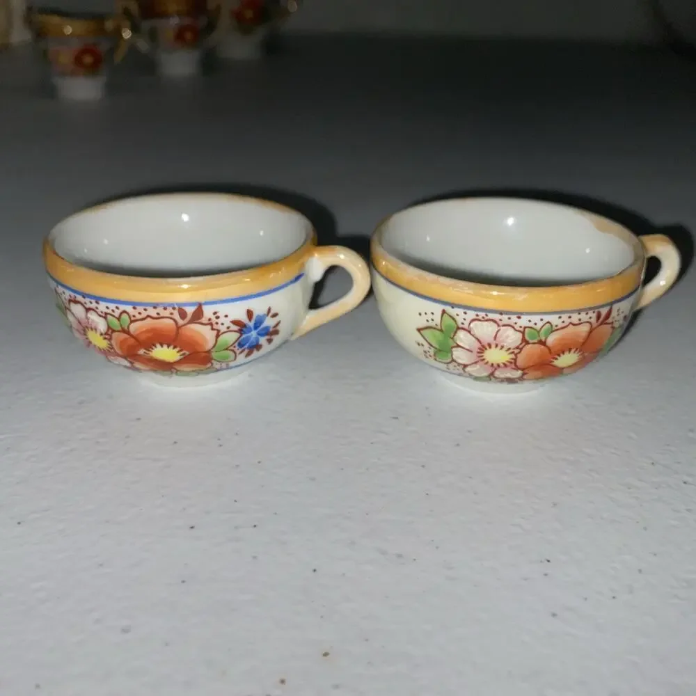 VTG Miniature Tea Set Made In‎ Occupied Japan 3” Teapot Creamer Sugar 2 Teacups